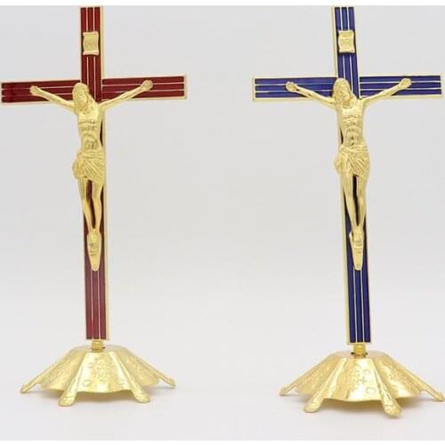2pcs per lot cross of Jesus Christ Catholic church ornaments religious home office security and peace