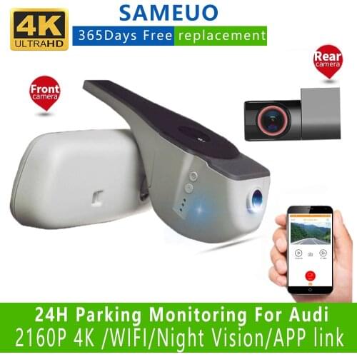 Sameuo A12 Dash Cam 4K Rear View Auto Dashcam WIFI For Car Camera Video Recorder Reverse Dvr 24H Parking Monitor For Audi J6041