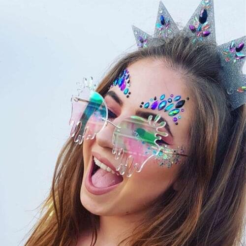 Melting love tears sunglasses European and American prom party wild personality female net red same glasses