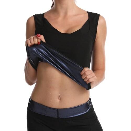 Women Short Sleeve Sauna Suit Hot Sweat Vest Slimming Body Shaper Polymer Shirt Waist Trainer Workout Top Shapewear