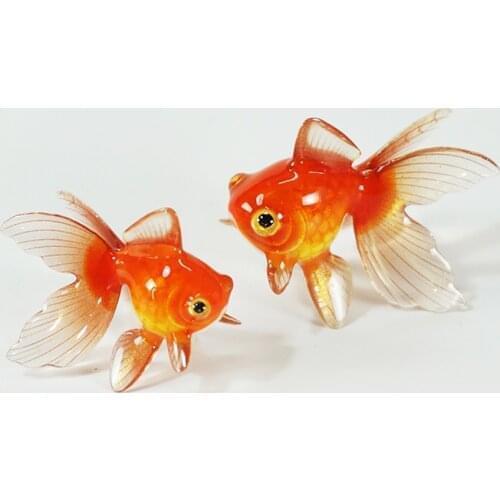 1Pcs Simulation Goldfish DIY Handmade Accessories Good Luck Koi Earring Jewelry Findings Material Pendant