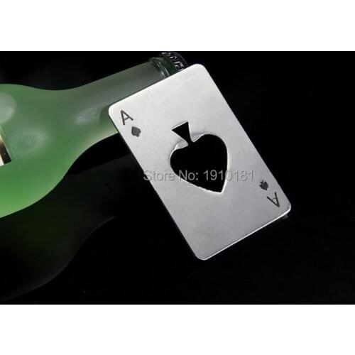 25pcs/ lot Stainless steel Portable mini bottle opener Wholesale beer opener bar tools Creative CARDS A bottle opener