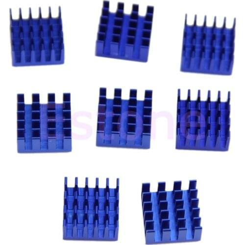 8pcs/lot 15mm*15mm*8mm Aluminium shim pad Thermal VGA RAM Heat Sinks Spreader Memory Cooler Cooling For DDR
