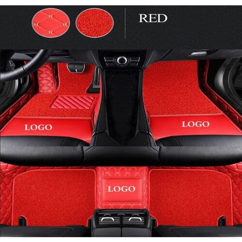 WLMWL logo Custom leather car mat for Audi all medels A6L R8 Q3 Q5 Q7 S4 RS TT Quattro A7 A8 A3 A4 A5 auto accessories
