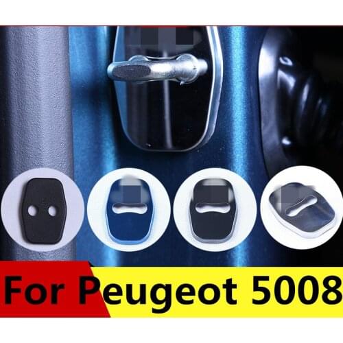 Car Waterproof Door Lock Protective Cover Waterproof and rustproof car styling Interior decoration For Peugeot 5008 2017-2019