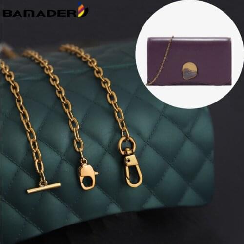 BAMADER Metal Chain Straps Woman Chains Shoulder Bag Strap DIY Bag Handle Replacement Luxury Brand Vintage Gold Chain Straps New