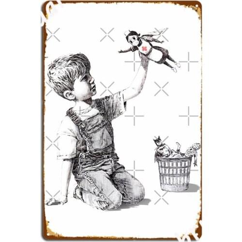 Banksy Game Changer Nurse Super Hero Metal Plaque Poster Wall Decor Cinema Living Room Mural Funny Tin Sign Poster