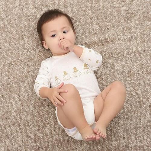 Childrens Clothing Baby Boy Clothes Long Bamboo Fiber Baby Romper Suit Clothing Of Spring ClothesPackage Fart Baby Summer