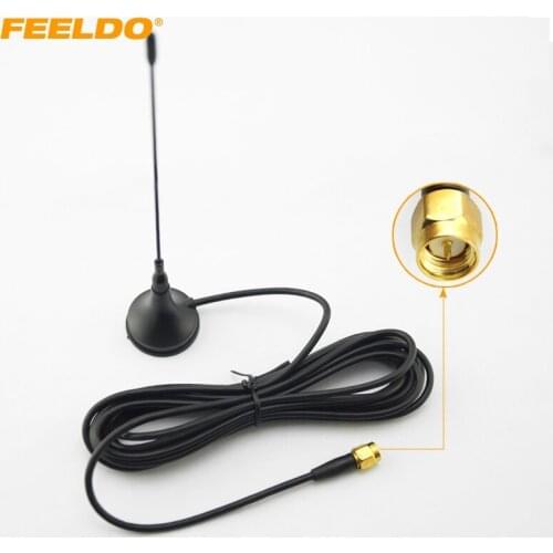 FEELDO Car SMA Connector Active Digital TV Antenna Aerial With Built-in Amplifier #925