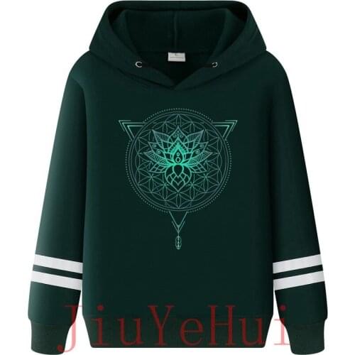 Jiuyehui Men's Hoodies With Flowers