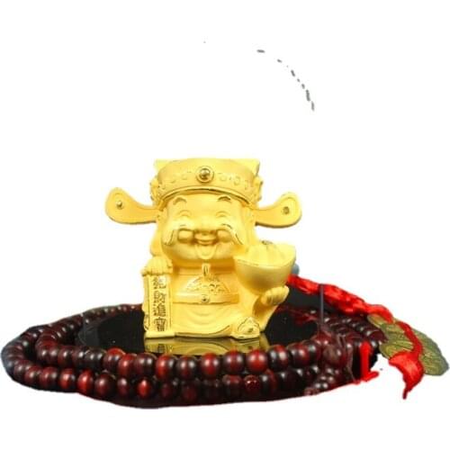 China style Fengshui budda CaiShen 24k gold statue plating ornament mini buddha statue
