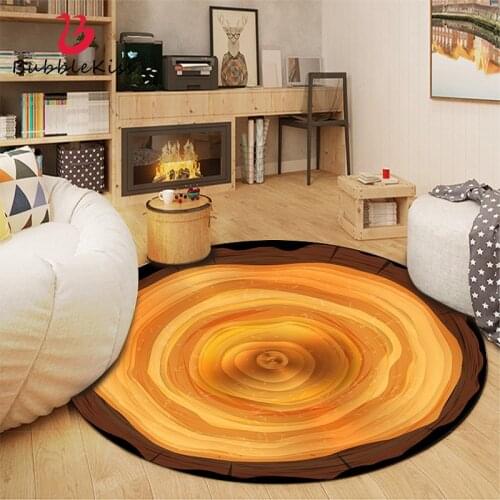Bubble Kiss Retro Round Carpet Creative Pattern Sofa Decor Floor Mat Soft Annual Ring Print Carpet For Living Room Non-Slip Rug