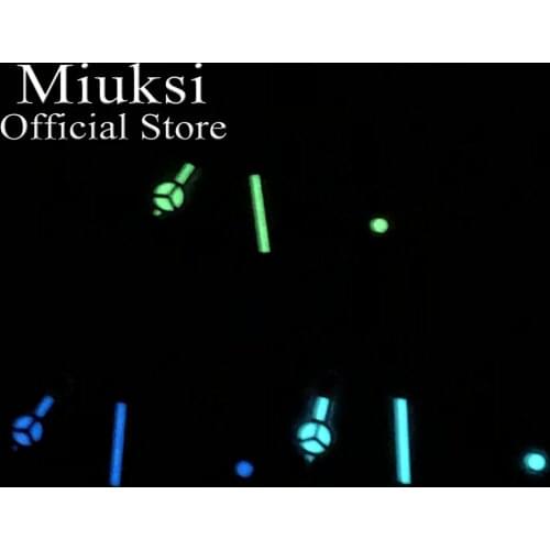 Miuksi silver watch hands green blue luminous hands fit NH35 NH36 ETA2824 2836 Miyota8205 8215 821A Mingzhu DG2813 3804 movement