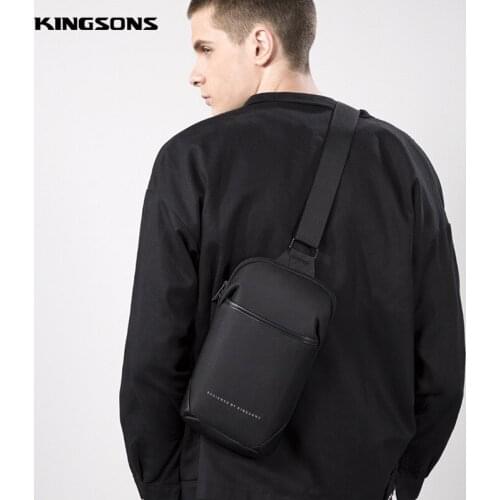 KINGSONS Factory Direct Supply Mens Chest Bag USB Charging Casual Small Backpack Messenger Travel Bag luxury bag crossbody bags