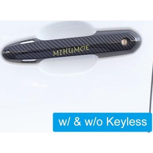 Carbon Fiber Door Handle Cover Trims For Toyota RAV4 Highlander Suzuki Across