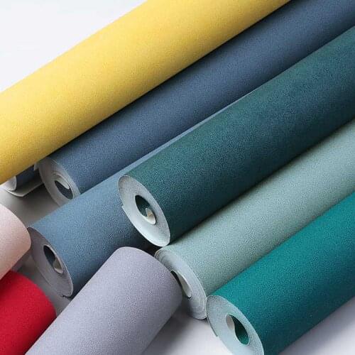 Nordic gray blue green wallpaper plain solid color wall paper modern for bedroom living room background walls non-self-adhesive