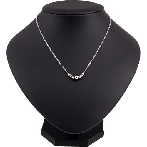 New Fashion Stainless Steel 6Pcs/Lot Anchor Beads Necklace For Women Collares Neck Chain Vintage Womens Choker Jewelry 2021