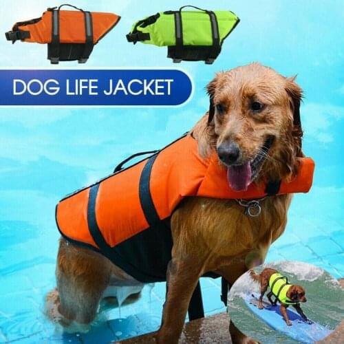 Pet Life Jackets Summer Dog Clothes Rescue Safety Vest Adjustable Reflective Small Large Dogs Swimming Suit XXS-XXL Pet Coat