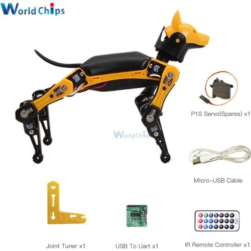 Palm-sized Robot Dog Open Source Programmable Intelligent Bionic Robot Dog Bionic Smart Robot Cool Toys for STEM DIY Robot Lover