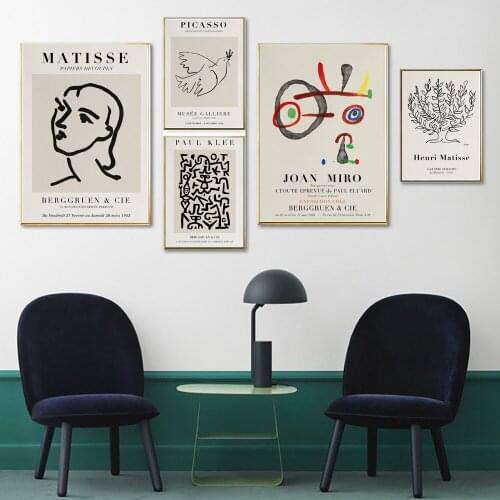 Nordic Retro Matisse Poster Line Art Canvas Painting Minimalist Art Print Abstract Wall Picture For Living Room Home Décor