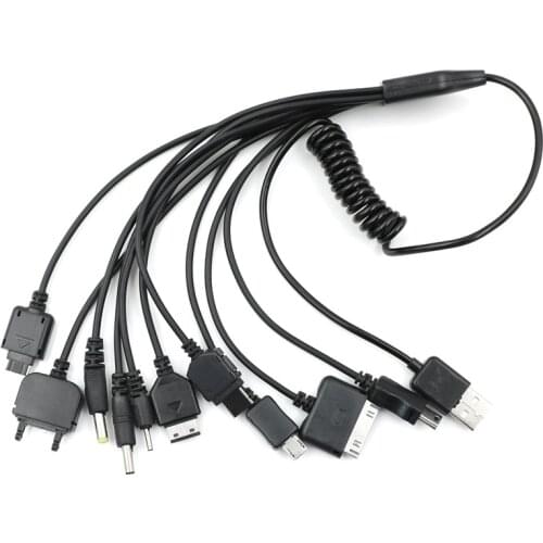 Mobile Cellphone Charger Multi 10 in 1 Universal Multi-Function Cell Phone Game USB Charging Cable Charger
