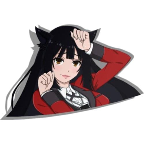 JuYouHui Exterior Accessories Decal Poking Out Cute Beauty Head Car-Styling Funny Stickers Motorcycle Waterproof Window Decals