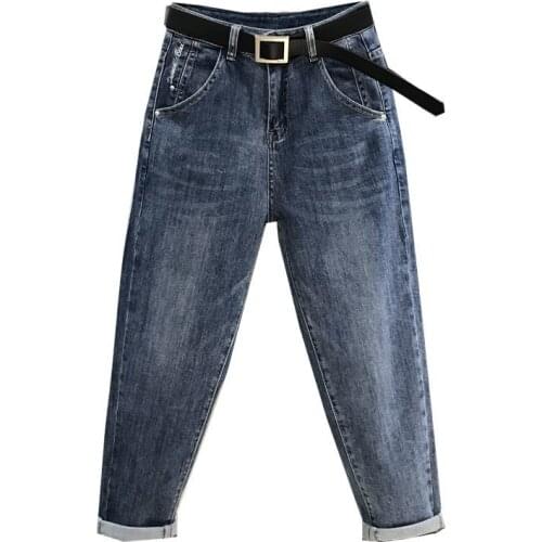 Py1027 2020 spring summer autumn new women fashion casual Denim Pants woman female OL baggy jeans women high waisted jeans