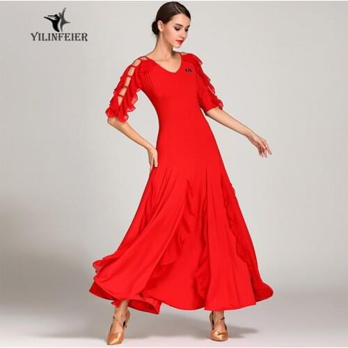 New ballroom dance competition dress dance ballroom waltz dresses standard dance dress women ballroom dress S9042