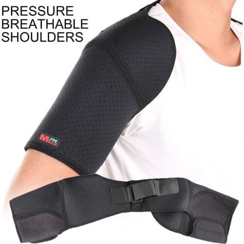 1Pc Mumian G08 Double Shoulder Brace Adjustable Pressurize Black Perforated Breathable Spine Support for Sports Shoulder Support