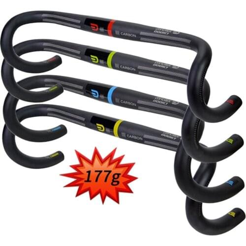 1pc Light Weight Carbon Fiber Handlebar Drop Bar Bicycle Road Bike Handlebar 31.8MM*400/420/440MM Ultra Light Anti-slid Cycling