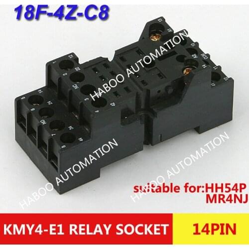 10pcs/lot switched socket 18F-4Z-C8 relay socket automation electrical socket screw type relay socket suit for HR705-4P TTM