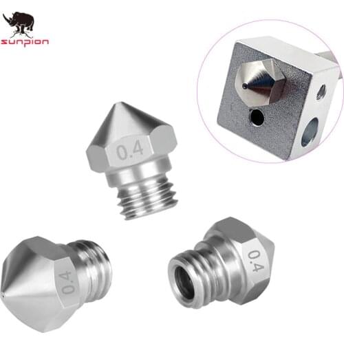 10PCS MK10 Nozzle Steel Nozzle M7 Stainless Steel MK10 Nozzle 0.2/0.3/0.4/0.5/0.6/0.8/1.0mm for 1.75mm 3D Printer Parts