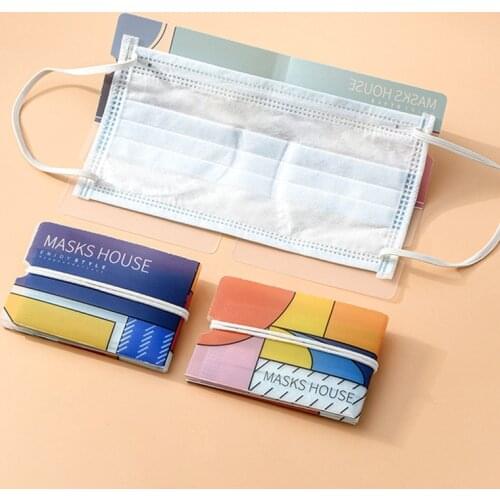 4PC Fashion Portable Facemask Holder Face Mask Storage Box Case Save Mask Boxes caja para guardar mascarillas Boxes Storage