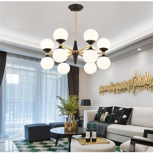 6/8/10/12 Heads Northern Europe Glass Molecular Pendant Lamp Art Creative Dinner Living Room LED Light FixturesFree Shipping