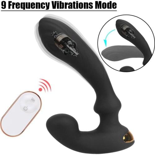 9 Modes Erotic Toys Sex Toy For Men Woman Prostate Massager Butt Plug Anus Vibrating Remote Control Anal Vibrator
