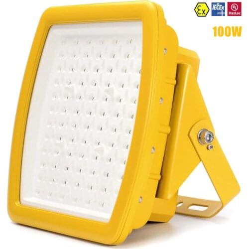 ATEX UL IECEx explosion proof LED flood light 100w canopy light AC110V 220V 240V UL DLC 100W LED explosion proof light