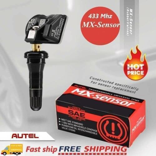 Autel Sensor Car Universal TPMS Tire Pressure Rubber Sensor Programmable 433MHz