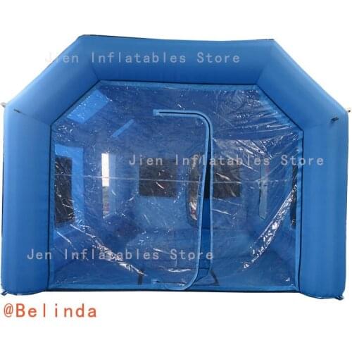 Free Air Shipping Blue Color 8x4x3m Mobile Car Painting Inflatable Room/Tent