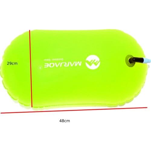 High Visibility Swim Bubble Buoy Swimming Tow Float For Open Water Swimmers, Kayakers and Triathletes (Fluo Yellow)