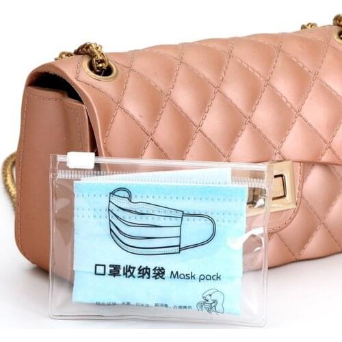 1Pcs Mask Cover Bag Portable Facemask Holder Zipper Face Masks Storage Case Save Mask Boxes Mask Storage Bag Mascarillas Fashion