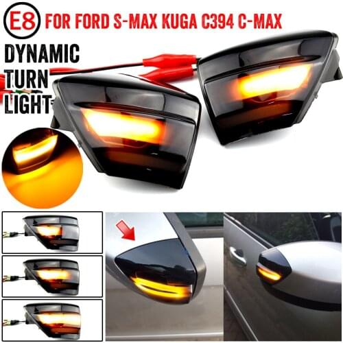 Dynamic Turn Signal Light Car Rear View Mirror LED Indicator Blinker For FORD Focus 2 MK2 2004 - 2008 C-MAX
