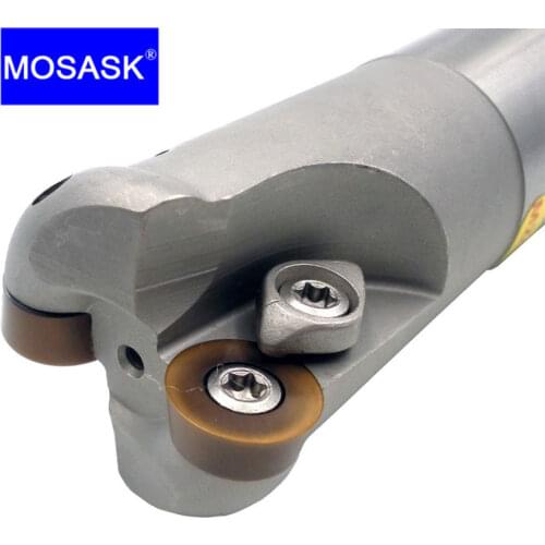 MOSASK Tool EMR 12mm 16mm 20mm Adapter Cemented Carbide Blade RP CNC Round Nose Milling Cutter
