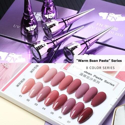 Gel Nail Polish Bean Paste Series Glue Rose Mist Purple Wine Red Gentle White Gels Varnish UV LED Semi Permanent Nail Lacquer