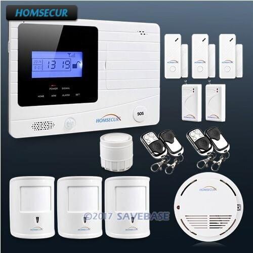 HOMSECUR Wireless GSM Autodial Burglar Alarm System+ 3 Pet Friendly PIR Sensors