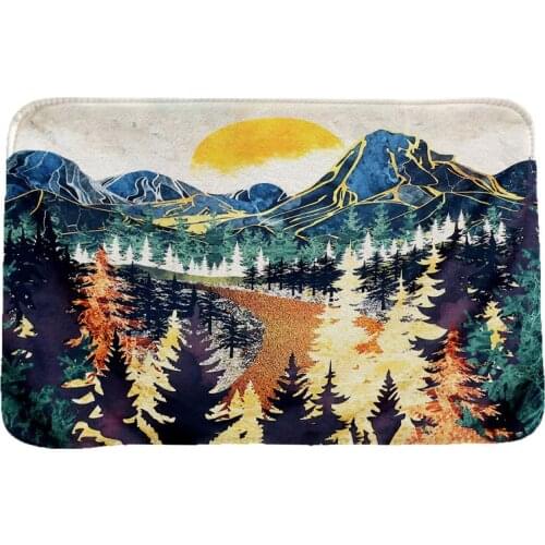 Mountain Range Mountains Creative Printing Carpets and Rugs for Bedroom Living Room Carpet Kitchen Bathroom Anti-Slip Floor Mats