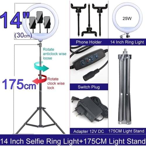 Photography Lamp Light Ring With Phone Holder Selfie Light USB Plug Dimmable 6 8 10 12 inch Available in Various Sizes