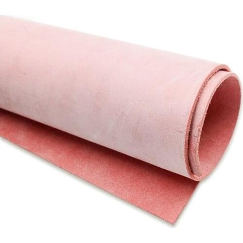Vegetable tanned leather material 0.8 handmade diy leather fog wax skin rub wax skin head layer cowhide 1mm-2mm pink