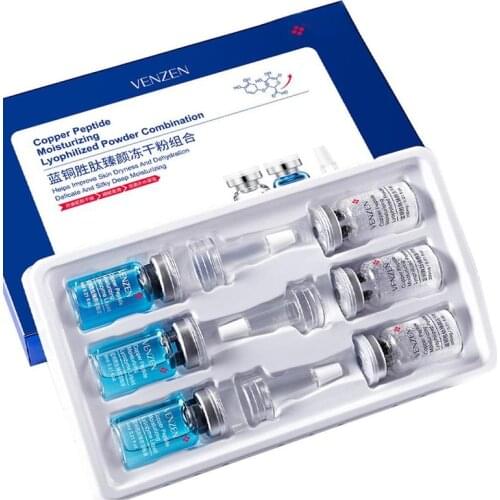 Copper Peptide face serum Freeze-Dried Power shrink pores serum Skin Care serum 6pcs Acne Treatment pore minimizer