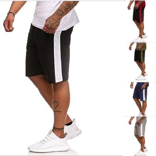 Casual Mens Knee Length Shorts Color Patchwork Joggers Short Sweatpants Trousers Men Bermuda Shorts