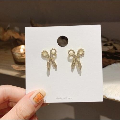 2020 New Fashion Womens Earrings Unique Geomertry Delicate Scissor Shape Earrings For Women Girl Party Jewelry Gifts Wholesale